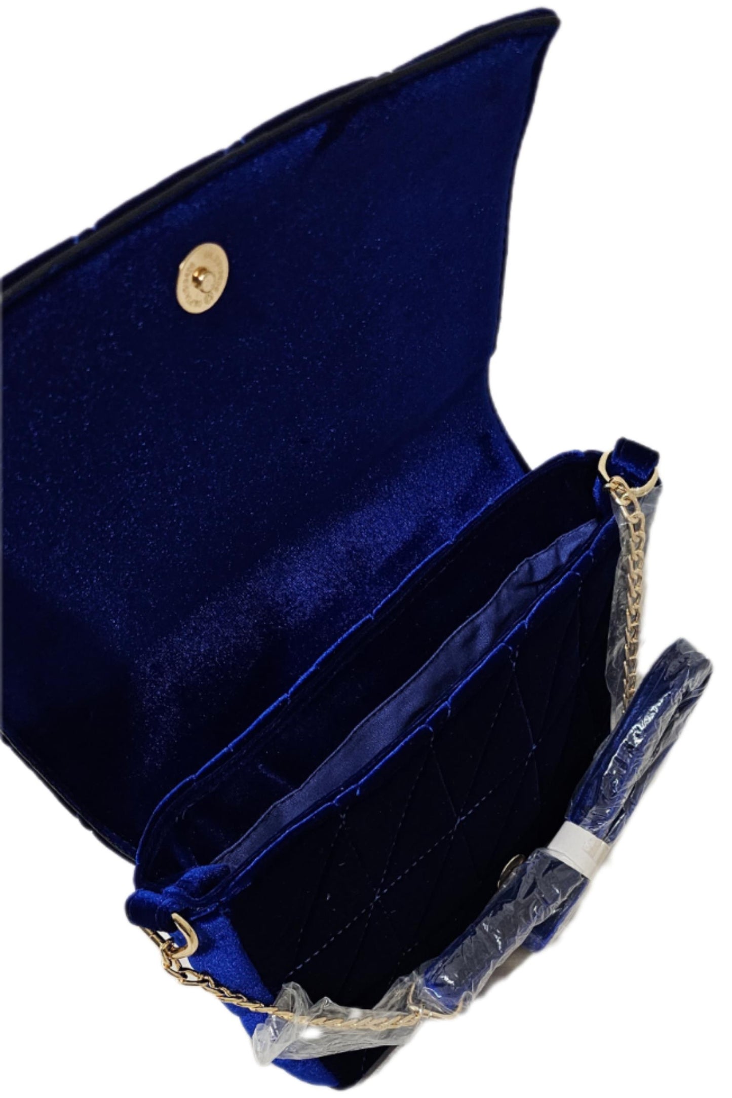 Sac Pochette velour matelassé