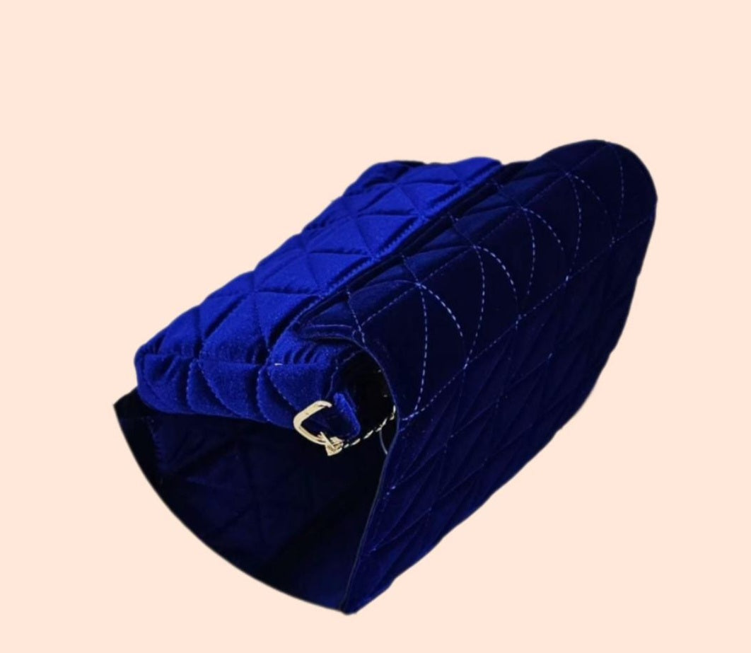 Sac Pochette velour matelassé
